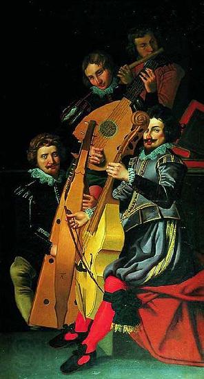 Reinhold Timm Christian IV's musicians. Norge oil painting art